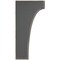 Ekena Millwork 1 3/4"W x 6"D x 12"H Clarksville Wood Vintage Decor Bracket, Black BKTWD02X06X12CVBL - alternate 3